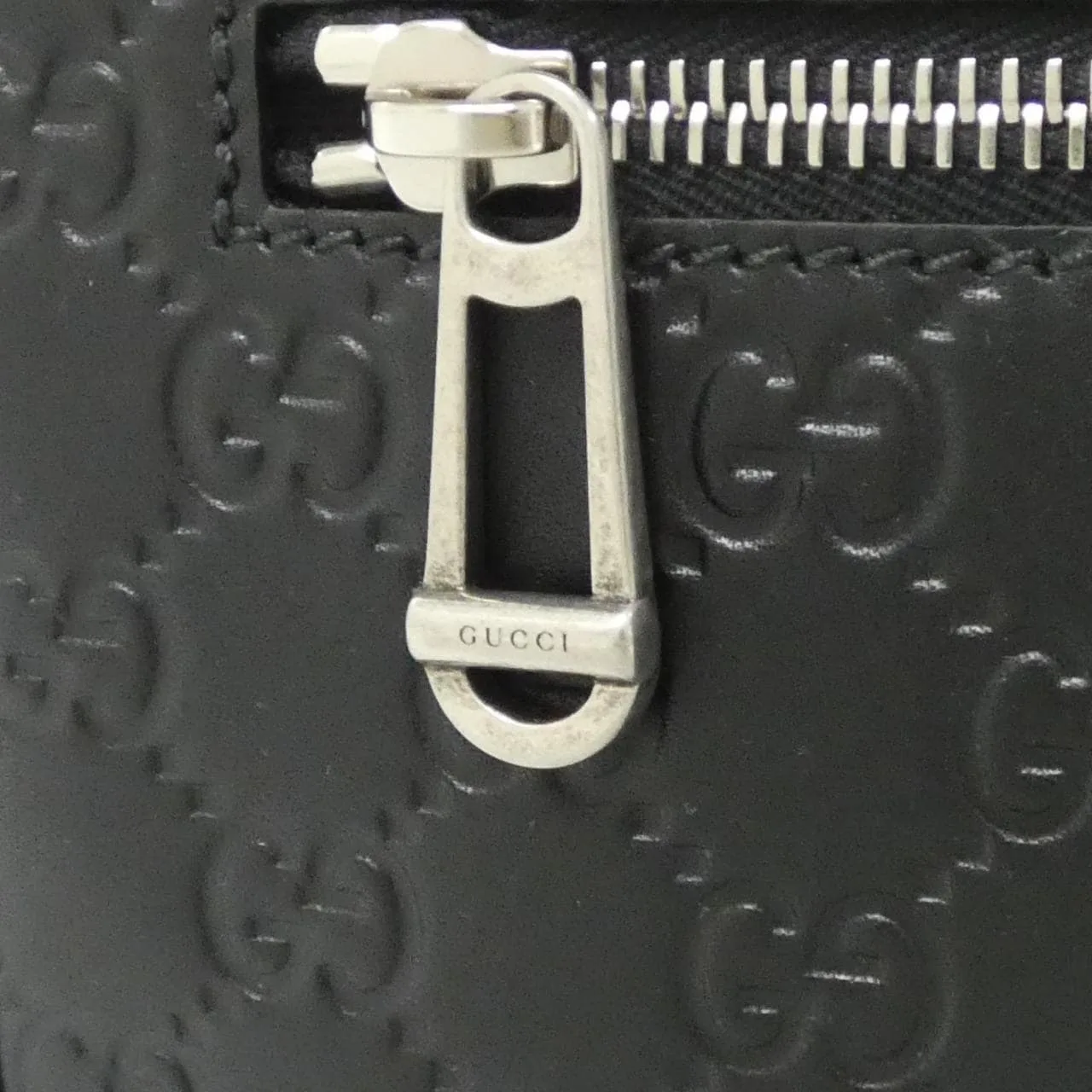 GUCCI 850242 AAFOM Shoulder Leather 黑色 皮革 新品 - 縮圖 4