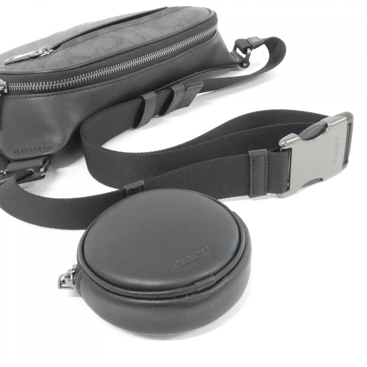 COACH CZ400 Shoulder Canvas Black Canvas New - Thumbnail 5