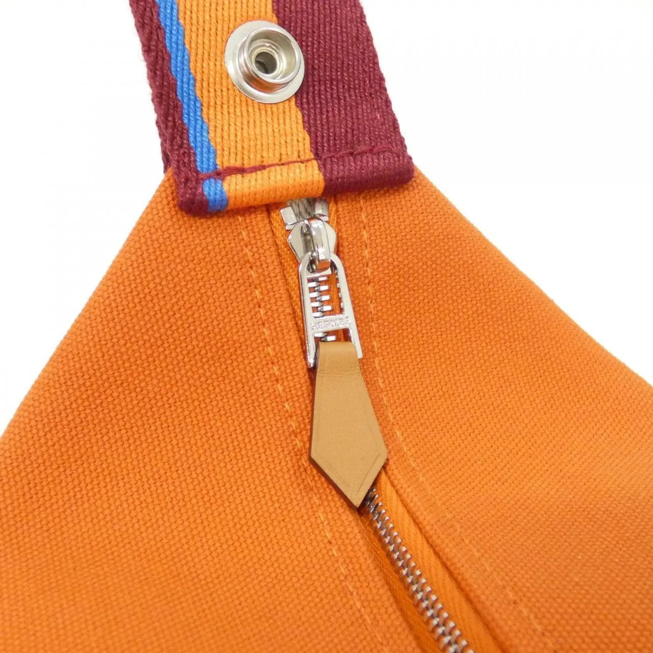 HERMES 104346M 小袋 帆布 黑色 帆布 中古品A - 縮圖 5