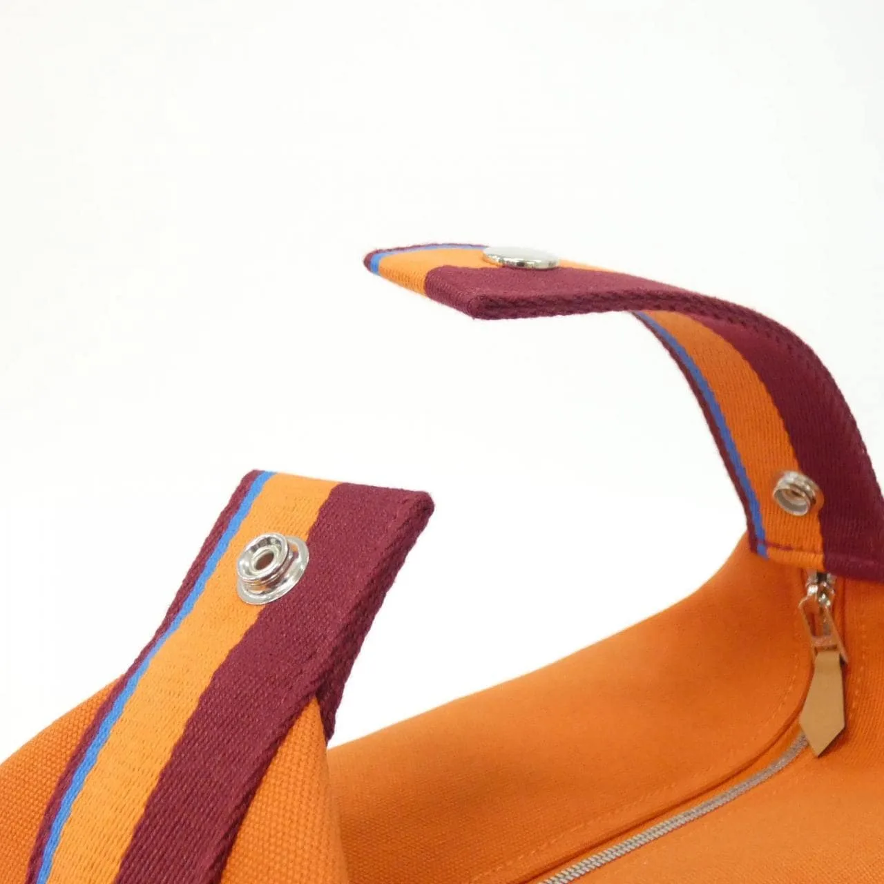 HERMES 104346M 小袋 帆布 黑色 帆布 中古品A - 縮圖 8