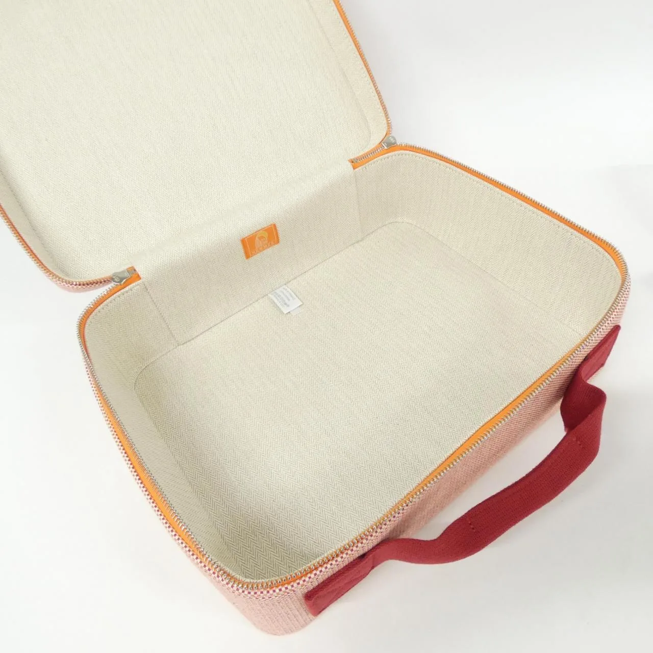 HERMES 103762M Handbag Canvas Orange Canvas Rank A - Thumbnail 5