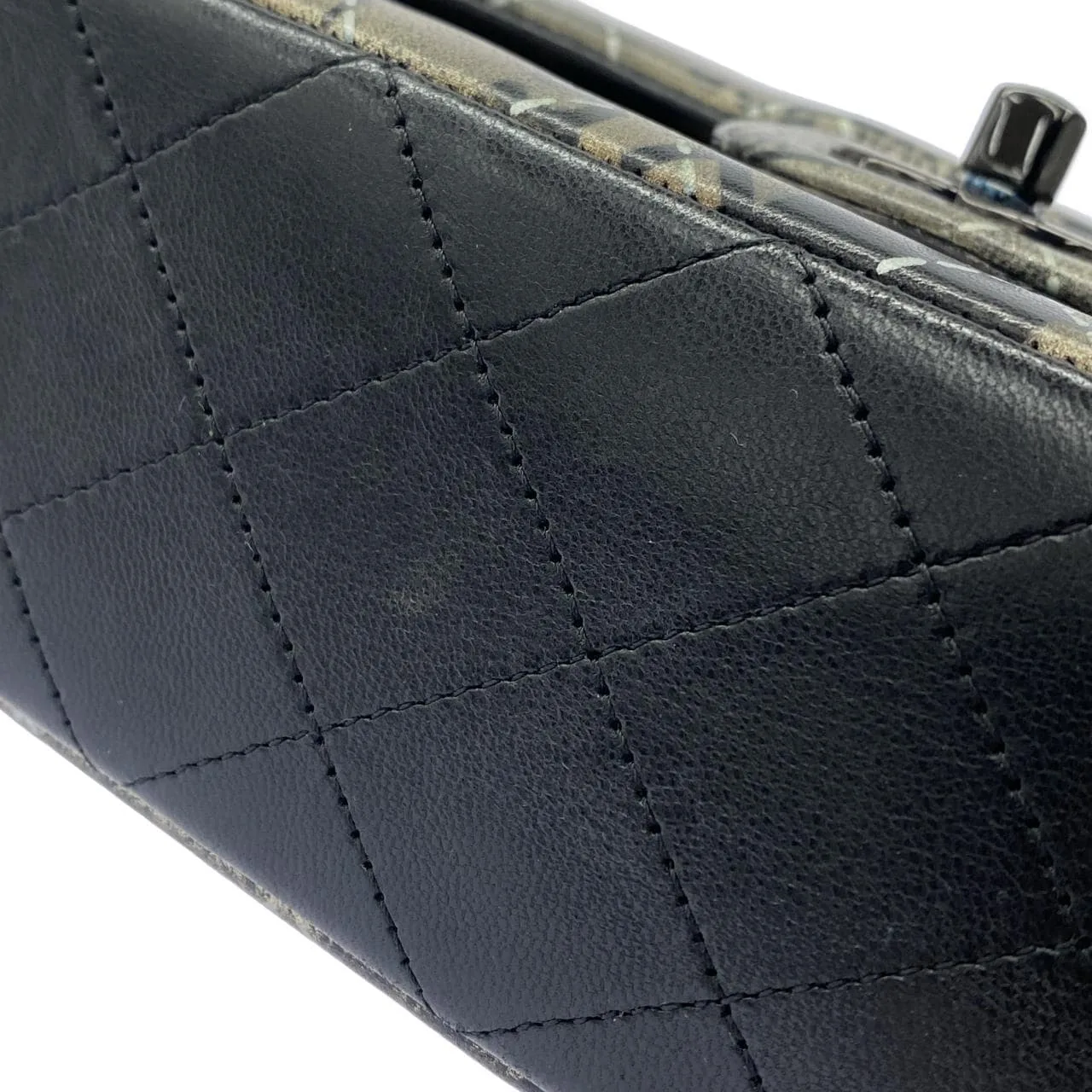CHANEL Shoulder Lambskin Black Lambskin Rank A - Thumbnail 3