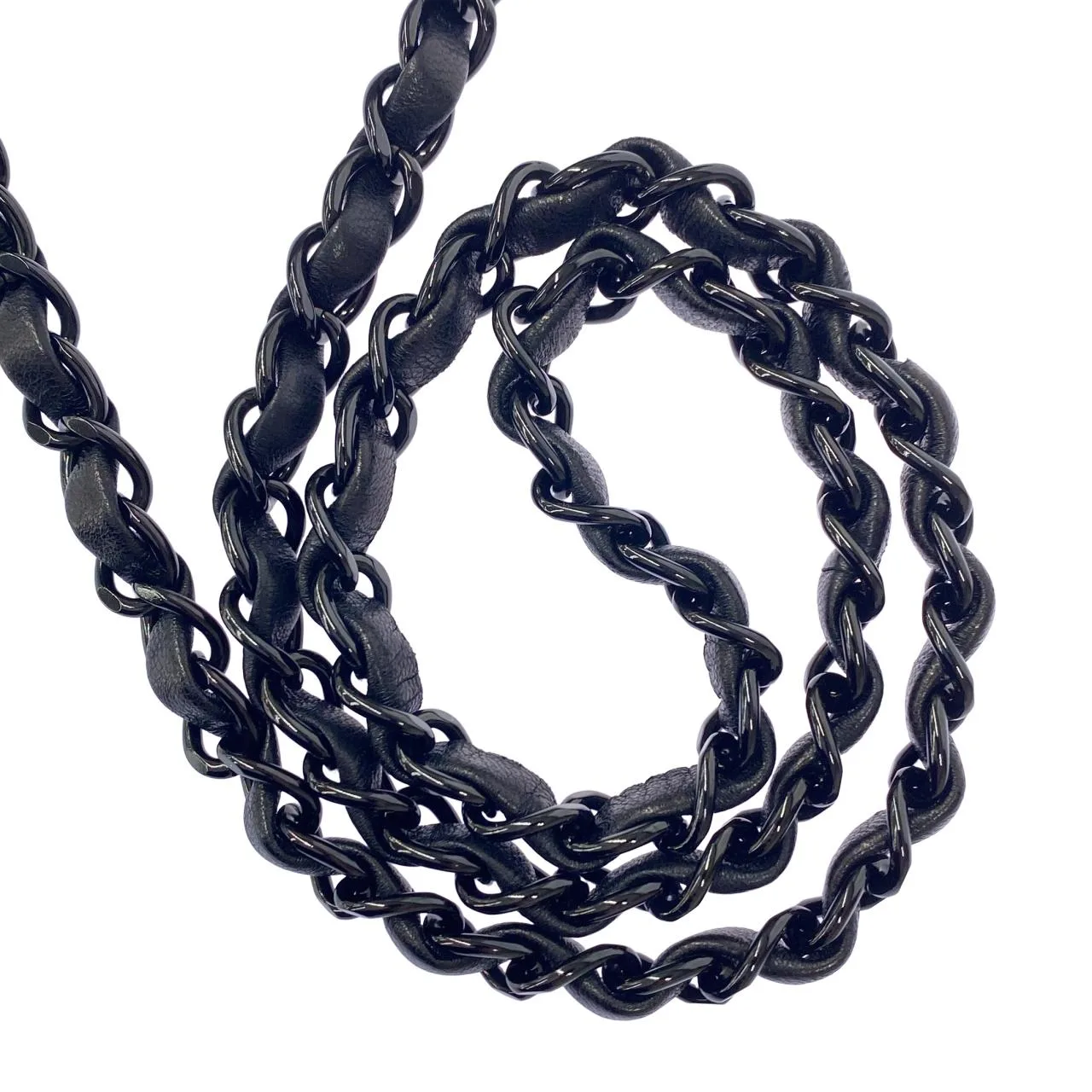 CHANEL Shoulder Lambskin Black Lambskin Rank A - Thumbnail 5