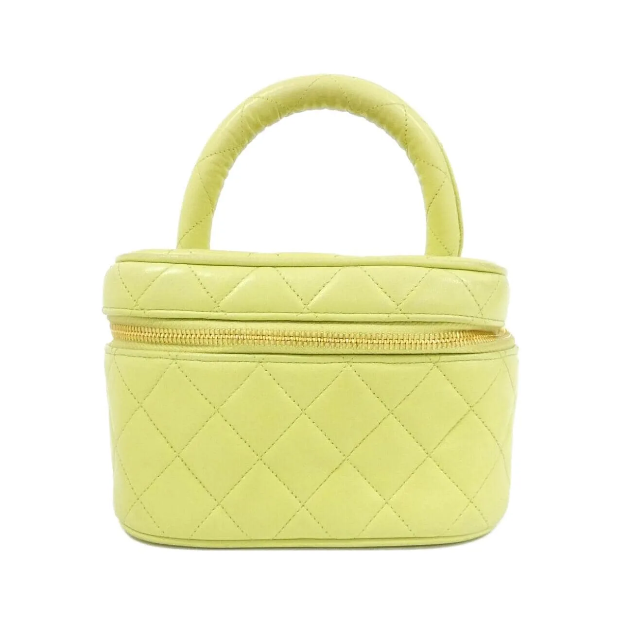 CHANEL Handbag Lambskin Green