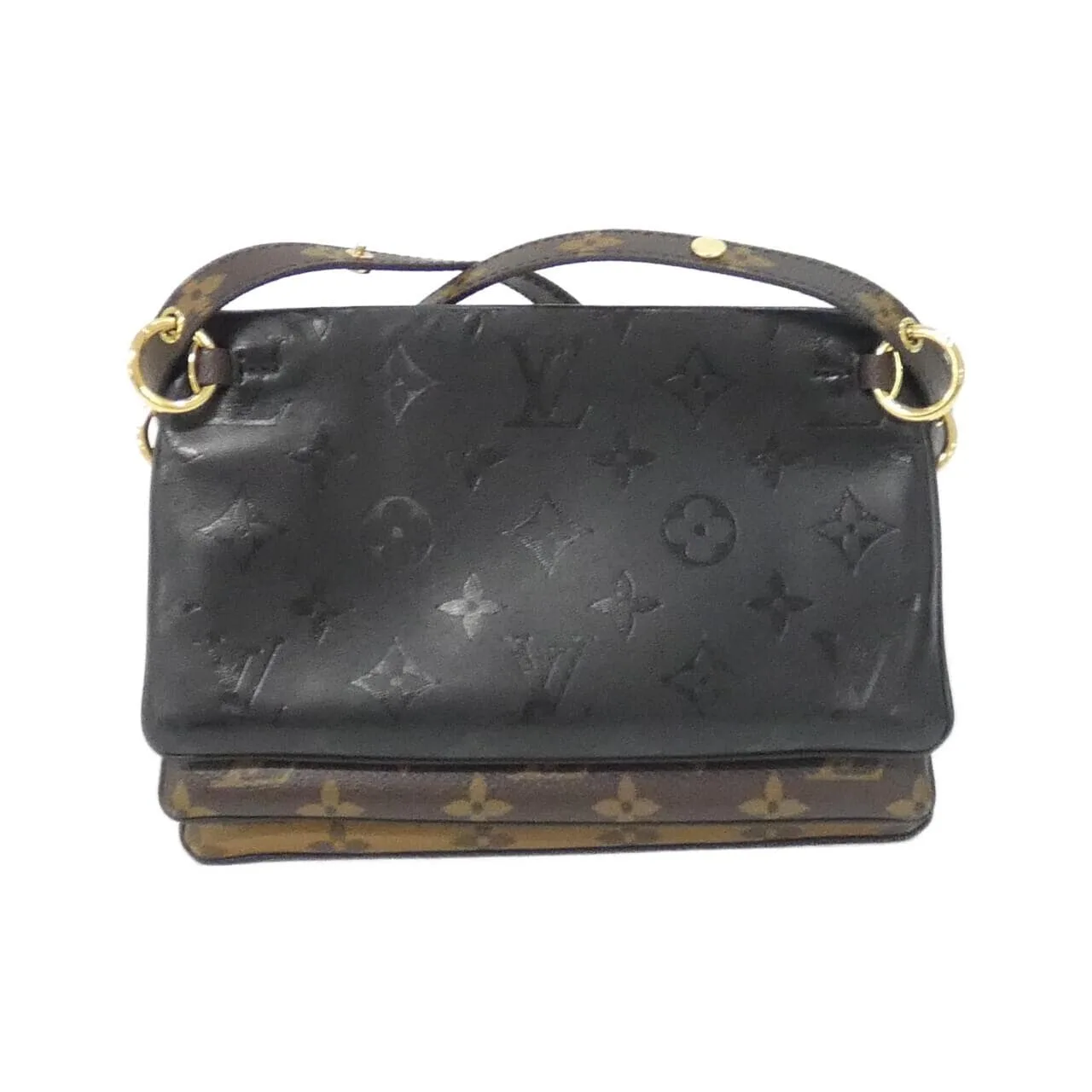 LOUIS VUITTON Pochette M45412 Shoulder Monogram 黑色 Monogram 中古品A - 縮圖 2
