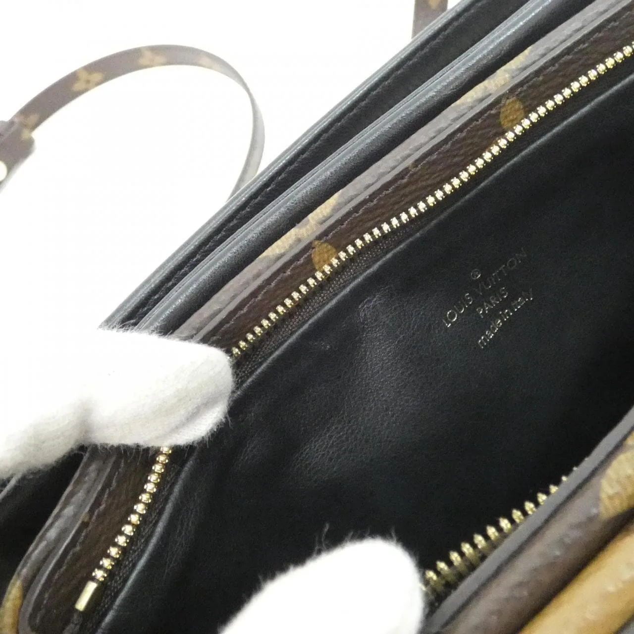 LOUIS VUITTON Pochette M45412 Shoulder Monogram 黑色 Monogram 中古品A - 縮圖 10