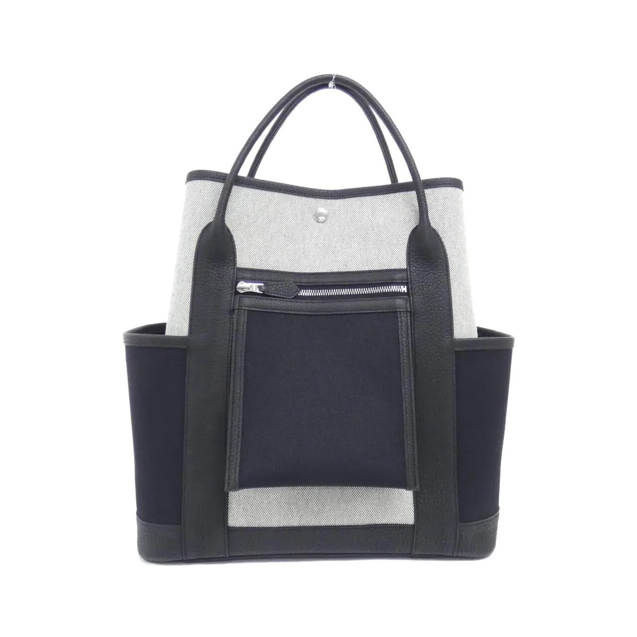 HERMES Garden Party 085734CK Handbag Black