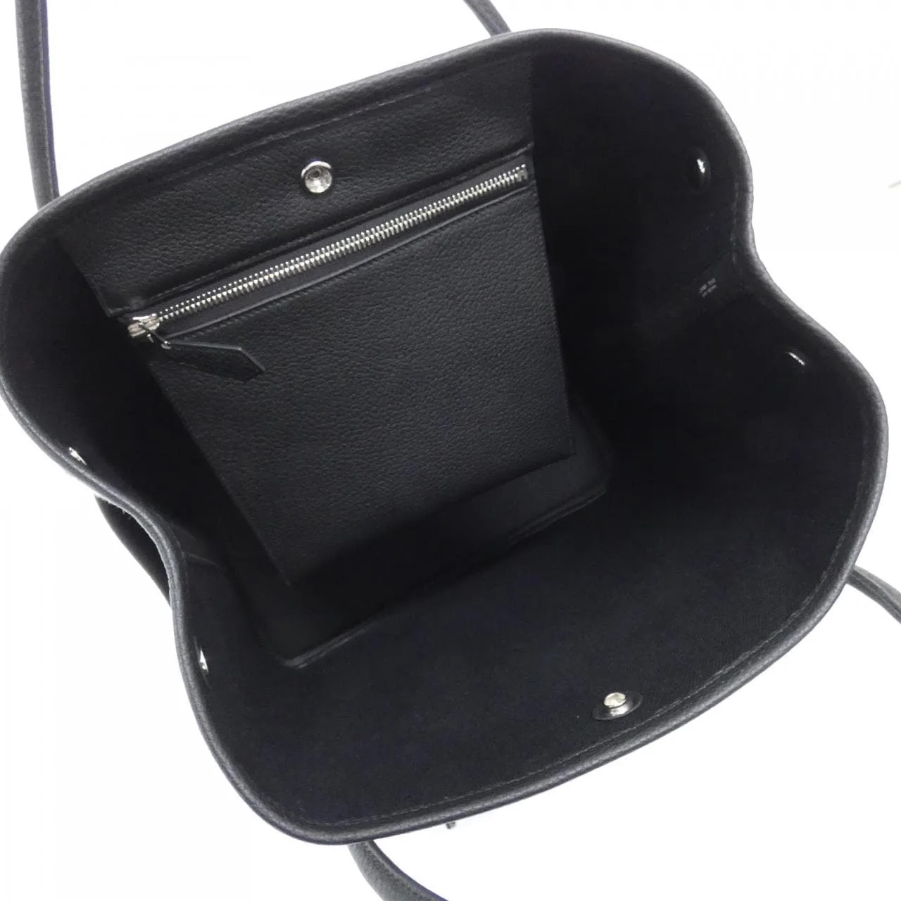 HERMES Garden Party 085734CK Handbag Black Rank A - Thumbnail 6