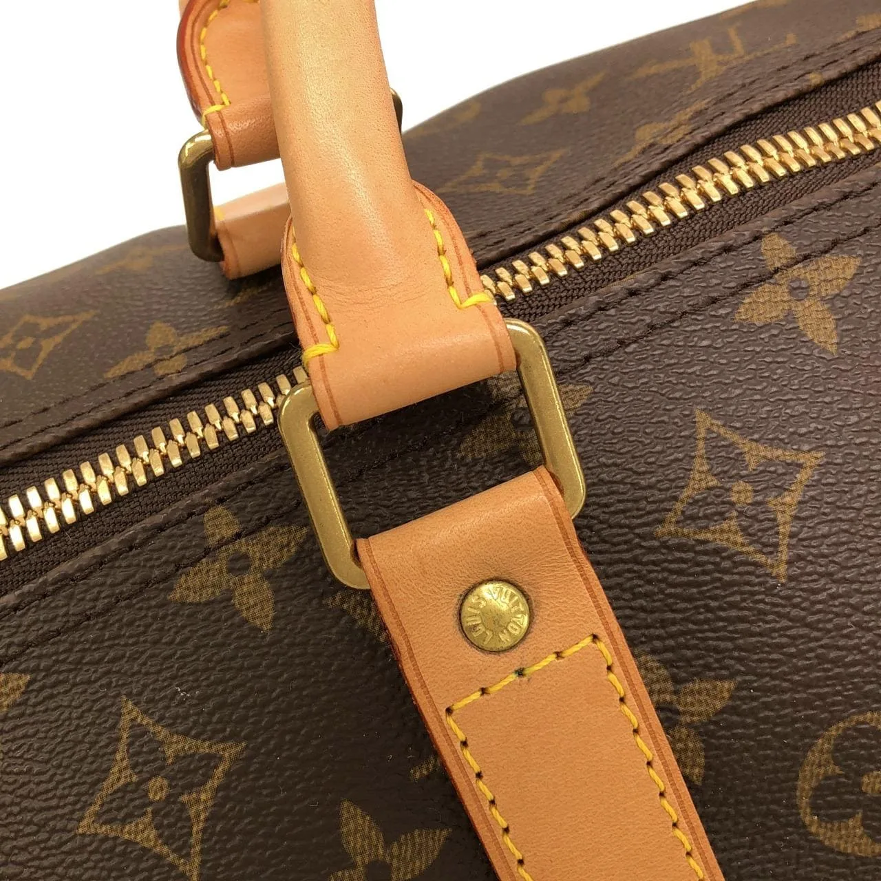 LOUIS VUITTON Keepall M41422 Boston Monogram 黑色 Monogram 中古品A - 縮圖 7