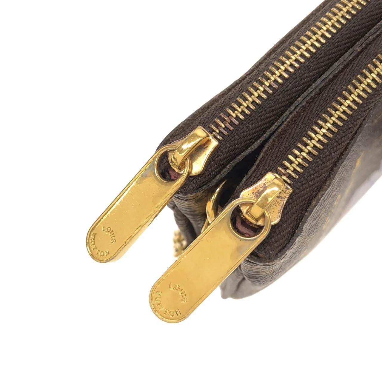 LOUIS VUITTON Pochette M68486 Shoulder Monogram 黑色 Monogram 中古品A - 縮圖 5