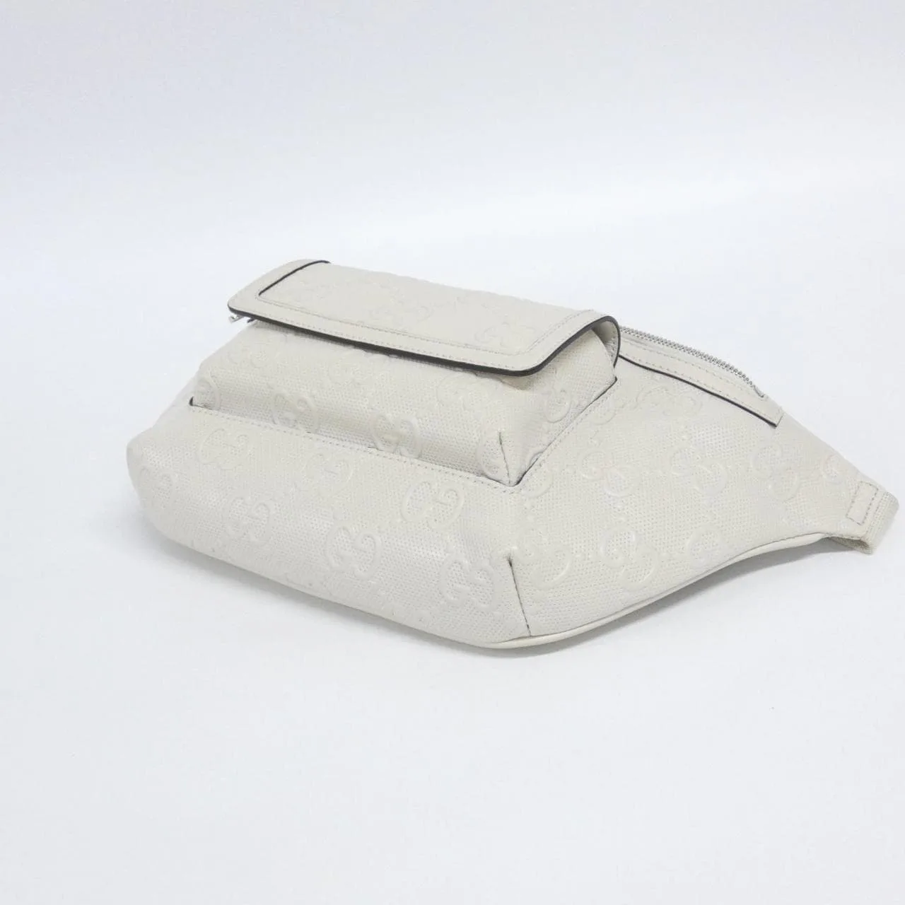 GUCCI 645093 1W3CN 腰包 皮革 黑色 皮革 中古品A - 縮圖 4