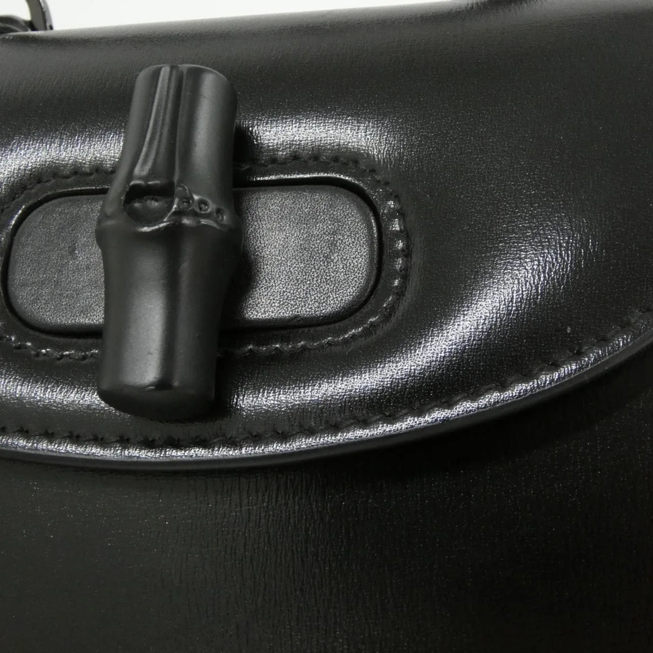 GUCCI 686864 10ODP 手提包 皮革 黑色 皮革 中古品A - 縮圖 4