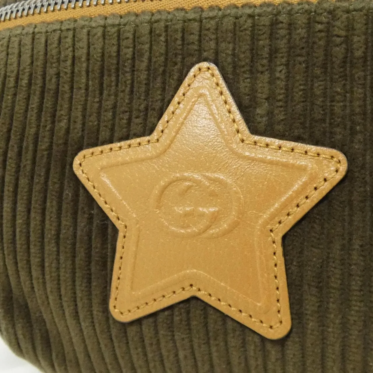 GUCCI 502095 2S8BN 腰包 皮革 黑色 皮革 中古品A - 縮圖 4