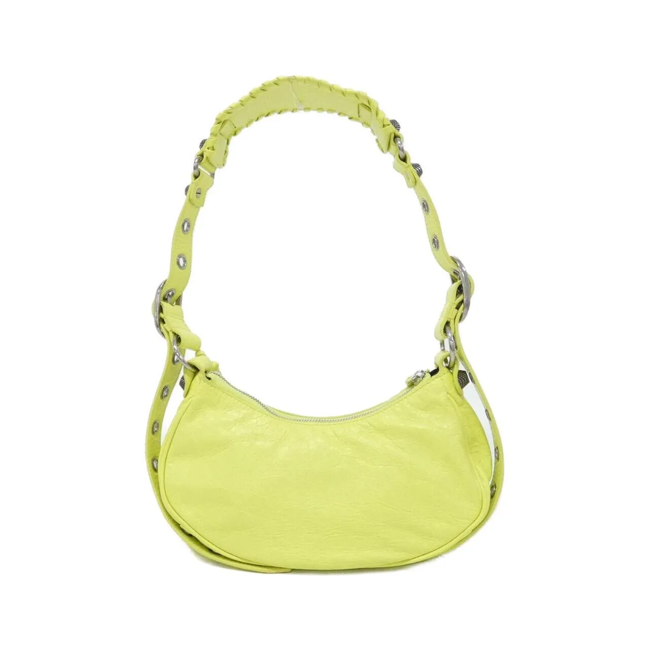 BALENCIAGA Le Cagole 671309 1VG9Y Shoulder Lambskin 黑色 羊皮 中古品A - 縮圖 2