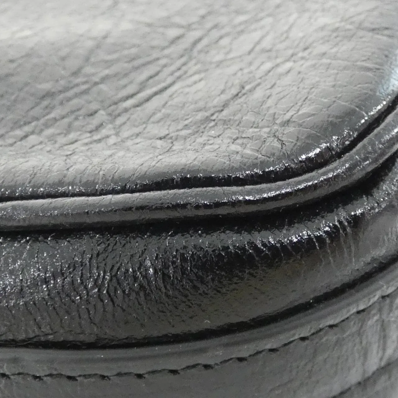 BALENCIAGA Le Cagole 722781 1VG9Y Shoulder Lambskin 黑色 羊皮 中古品A - 縮圖 3