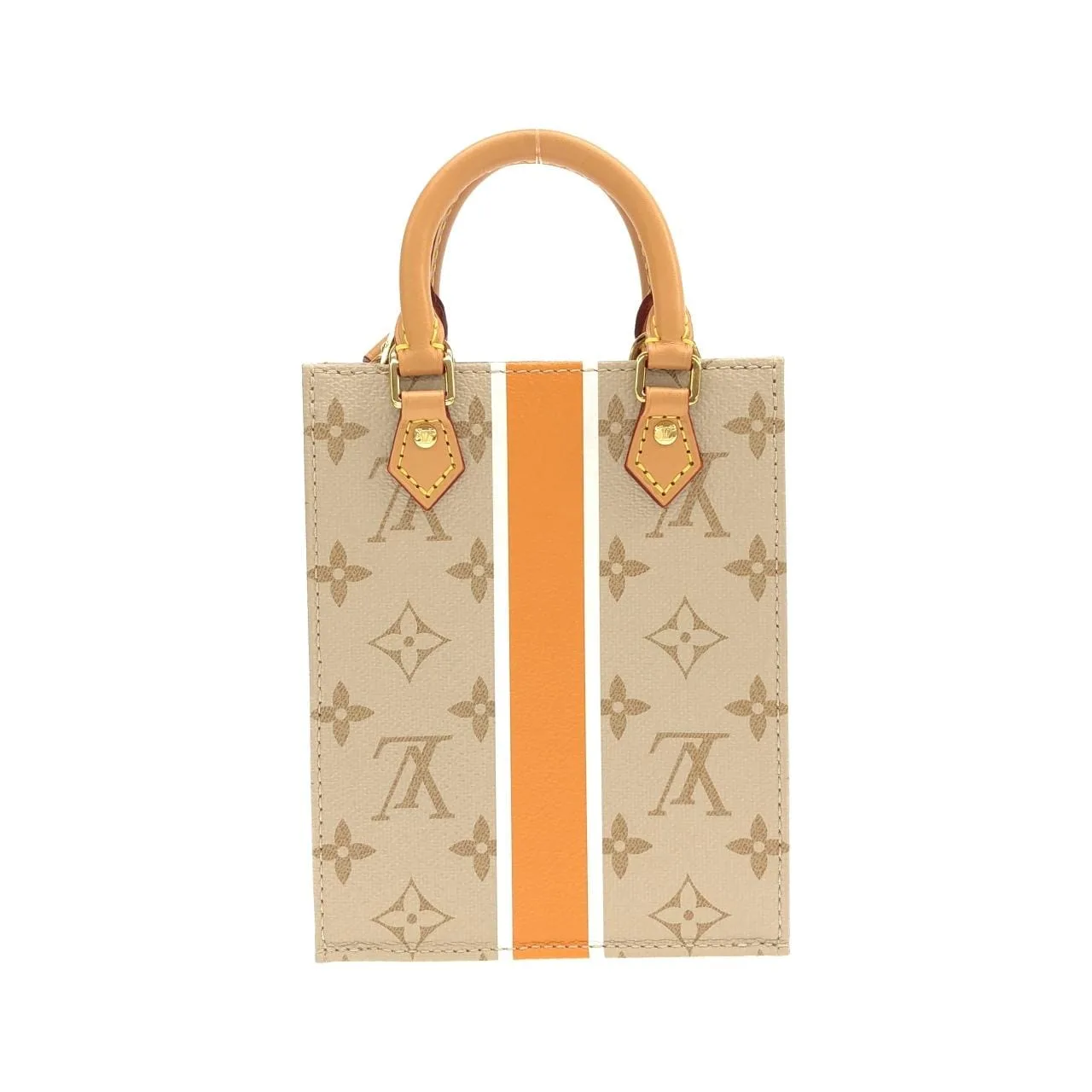 LOUIS VUITTON M23615 Handbag Canvas 米色 帆布 中古品A - 縮圖 2
