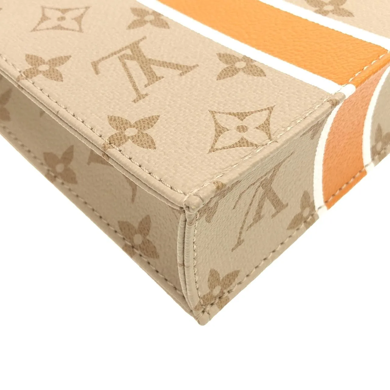 LOUIS VUITTON M23615 Handbag Canvas 米色 帆布 中古品A - 縮圖 3