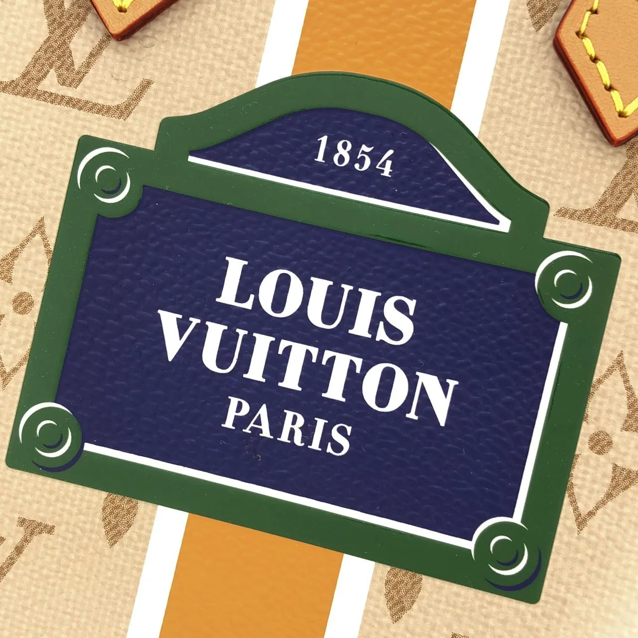 LOUIS VUITTON M23615 Handbag Canvas 米色 帆布 中古品A - 縮圖 5