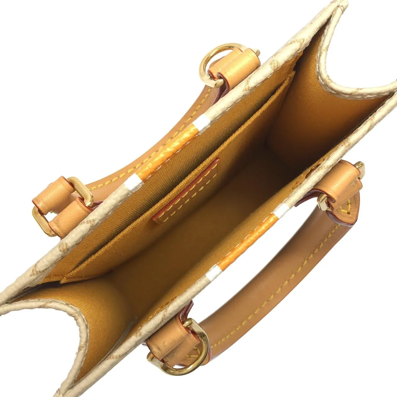 LOUIS VUITTON M23615 Handbag Canvas 米色 帆布 中古品A - 縮圖 8