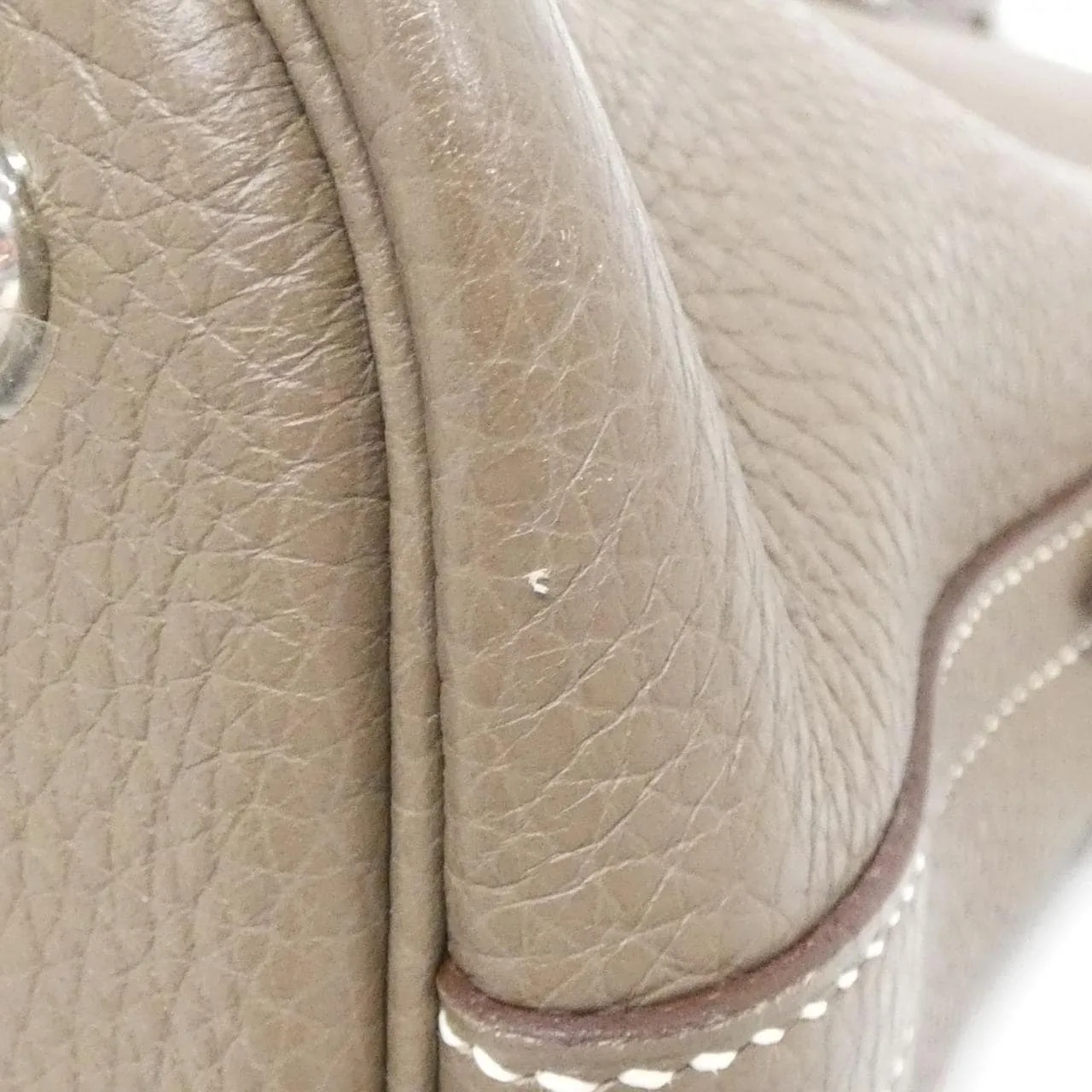 HERMES Bolide 073419CK Handbag Clemence Etoupe Clemence Leather Rank A - Thumbnail 3