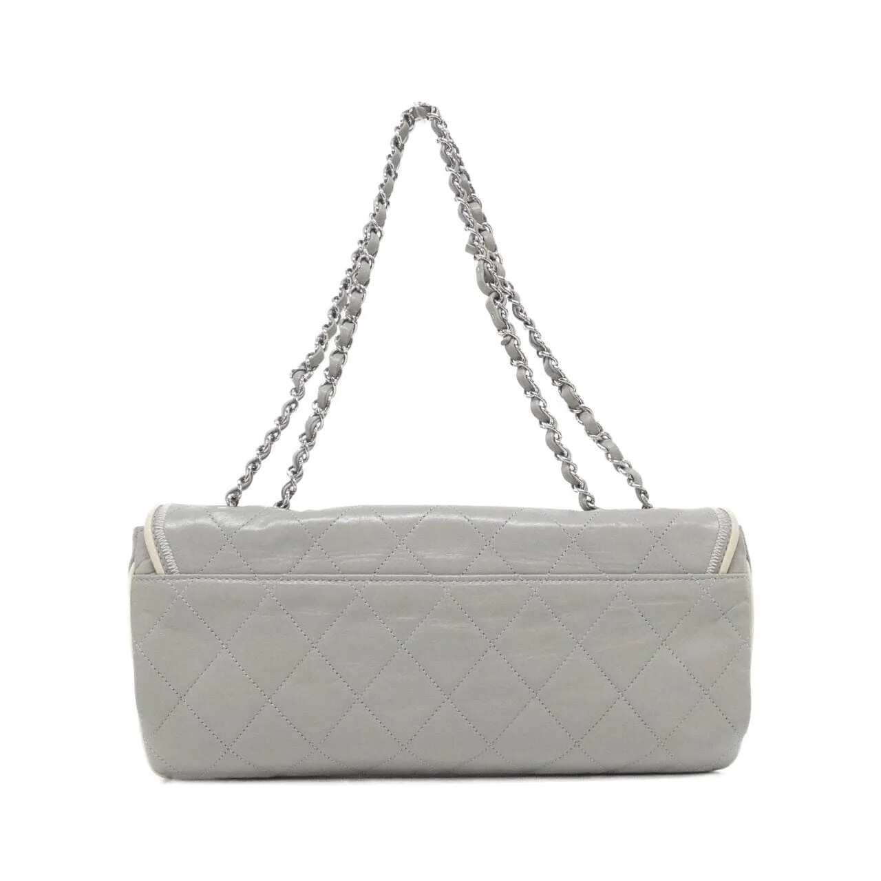 CHANEL 46086 Shoulder Lambskin Grey Lambskin Rank A - Thumbnail 2