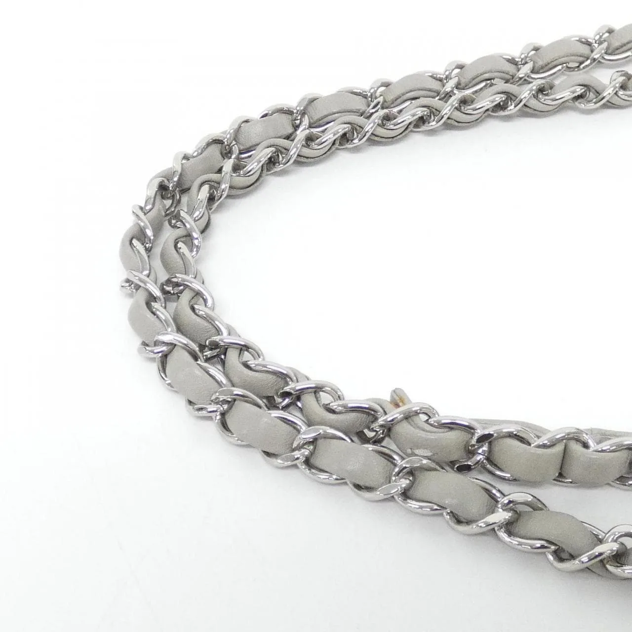 CHANEL 46086 Shoulder Lambskin Grey Lambskin Rank A - Thumbnail 4