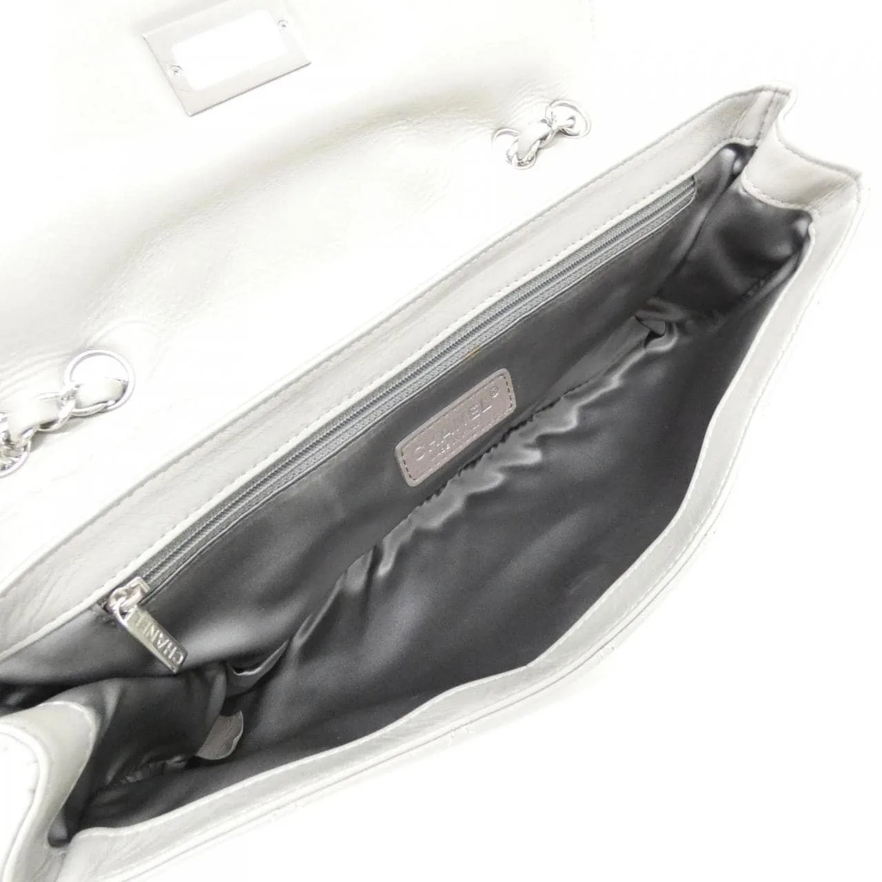 CHANEL 46086 Shoulder Lambskin Grey Lambskin Rank A - Thumbnail 5