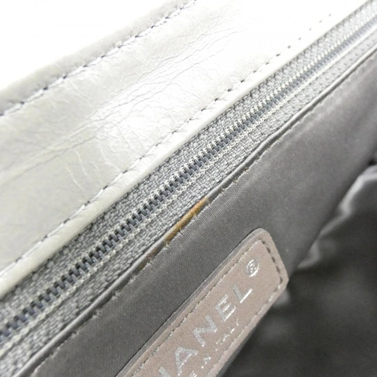 CHANEL 46086 Shoulder Lambskin Grey Lambskin Rank A - Thumbnail 6