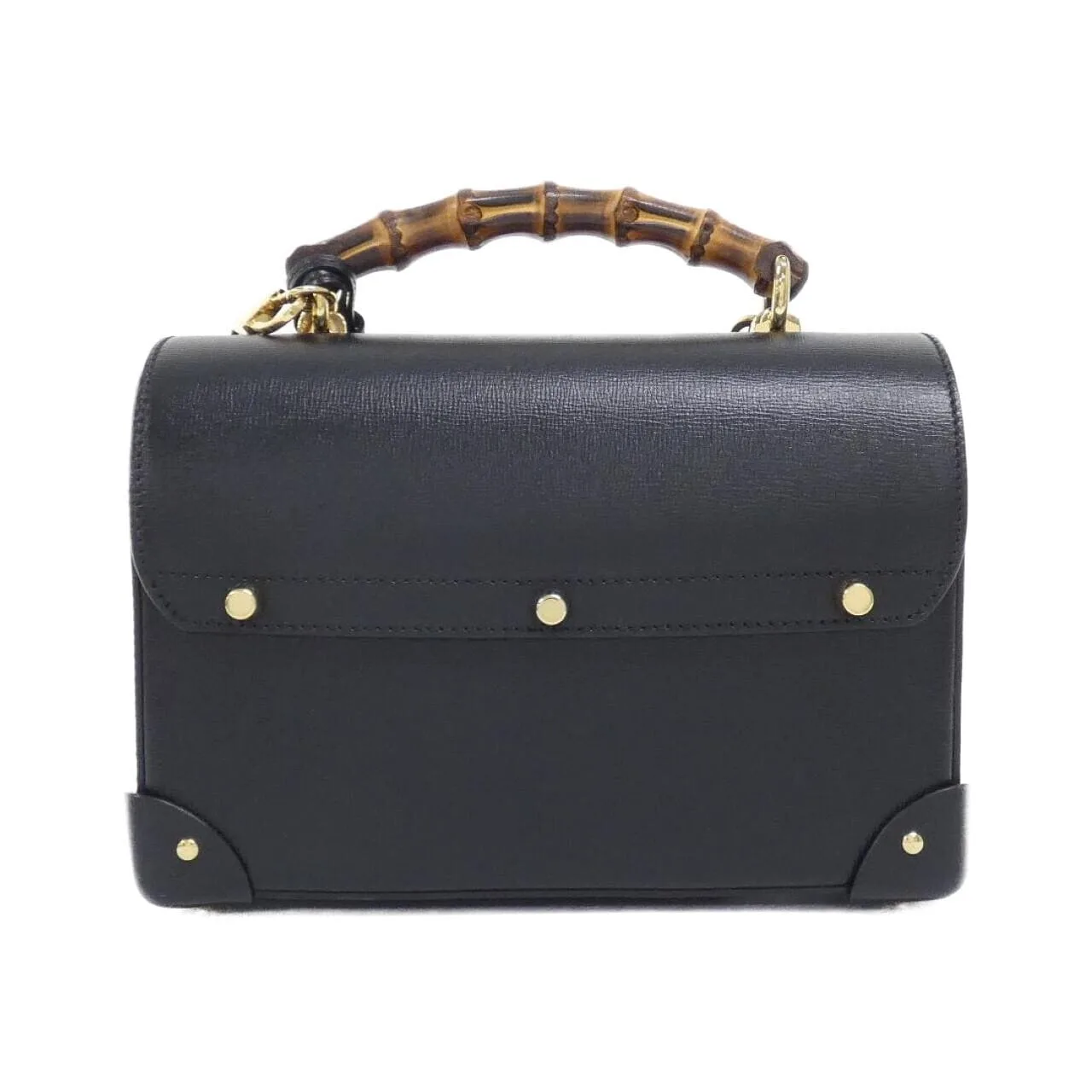 GUCCI 603221 1DBRG 手提包 皮革 黑色 皮革 中古品A - 縮圖 2