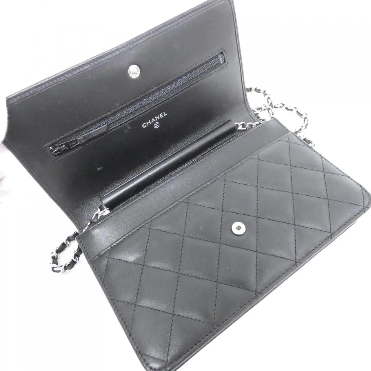 CHANEL Cambon 46646 銀包 黑色 中古品A - 縮圖 6