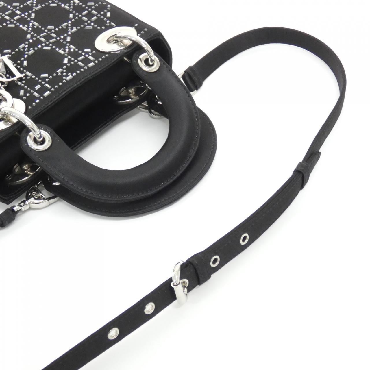 DIOR Lady Dior M0500PRTC Handbag Satin 5