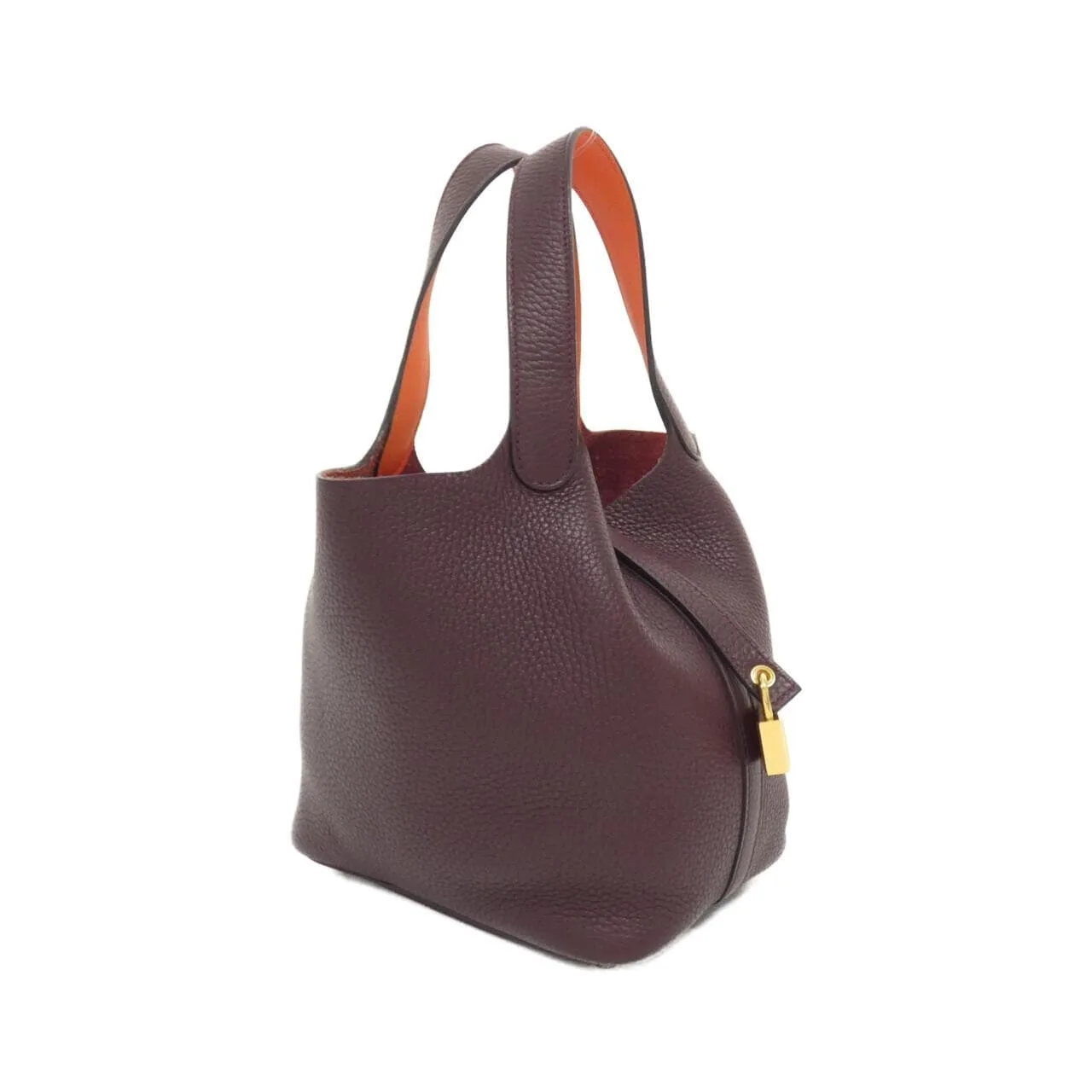 HERMES Picotin 069560CC Handbag Clemence Orange