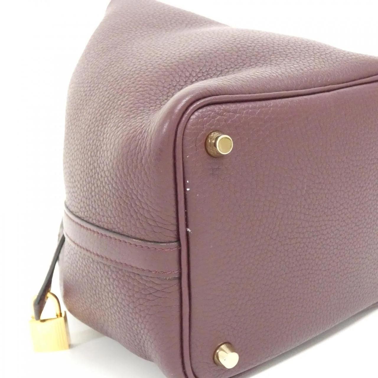 HERMES Picotin 069560CC Handbag Clemence Orange Clemence Leather Rank A - Thumbnail 2