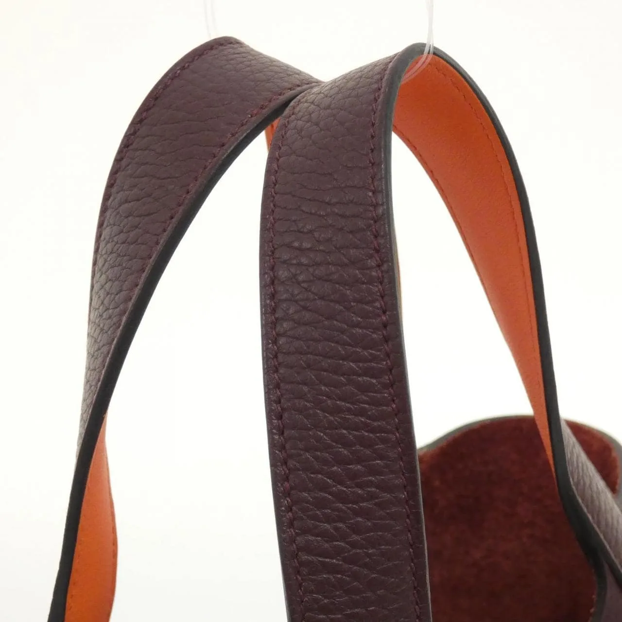 HERMES Picotin 069560CC Handbag Clemence Orange Clemence Leather Rank A - Thumbnail 7