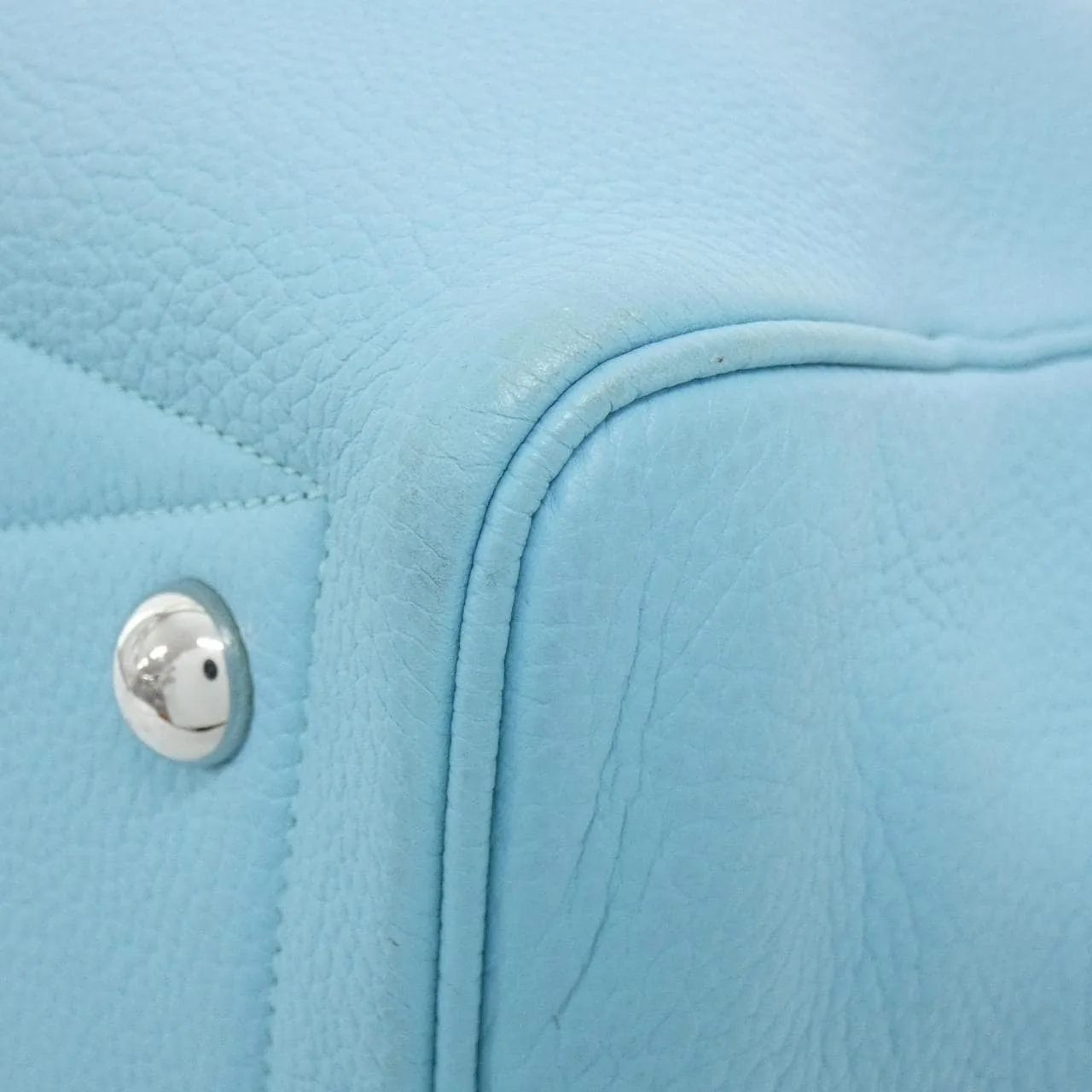 HERMES 043877CK Boston Clemence Blue Clemence Leather Rank A - Thumbnail 2