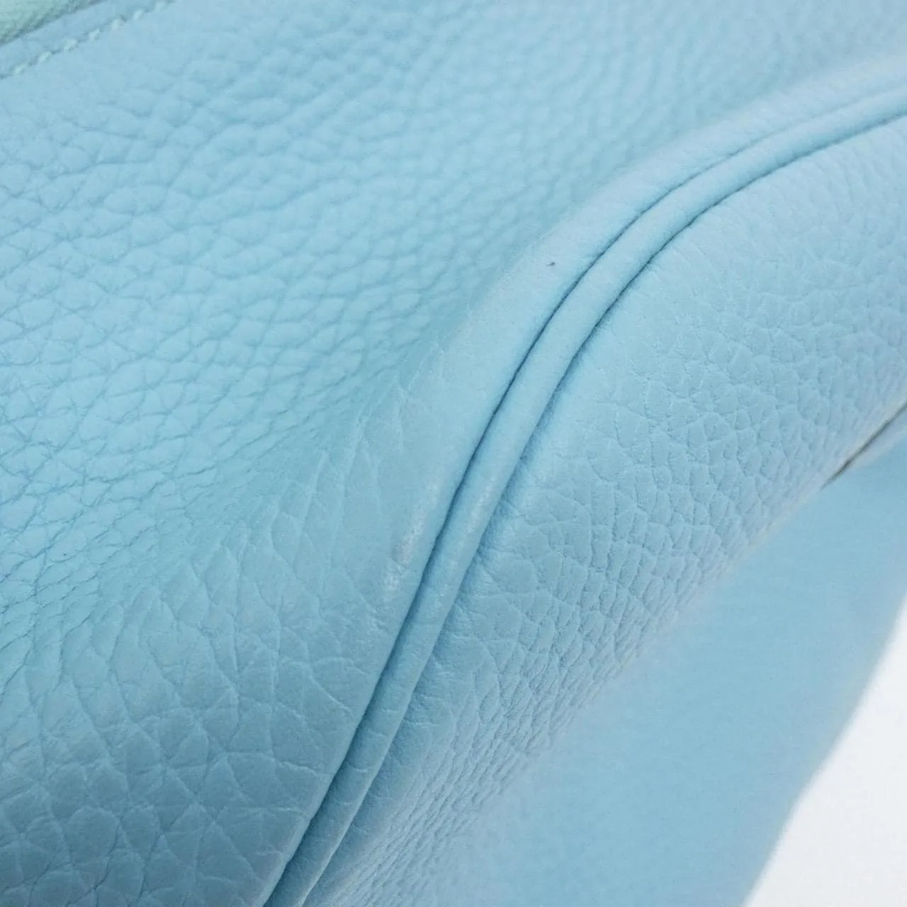HERMES 043877CK Boston Clemence Blue Clemence Leather Rank A - Thumbnail 5