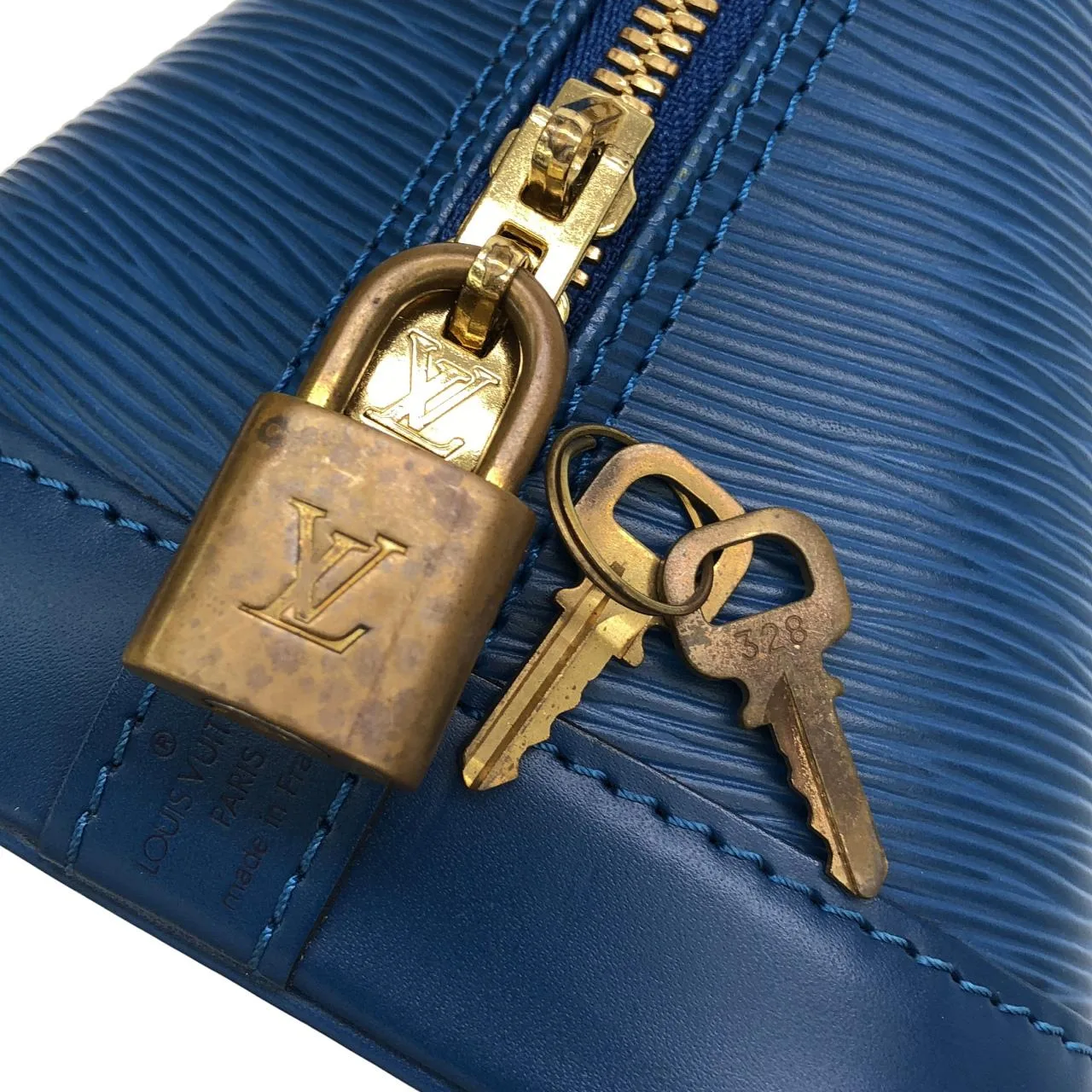 LOUIS VUITTON Alma M52145 Handbag Epi Blue Epi Rank A - Thumbnail 6