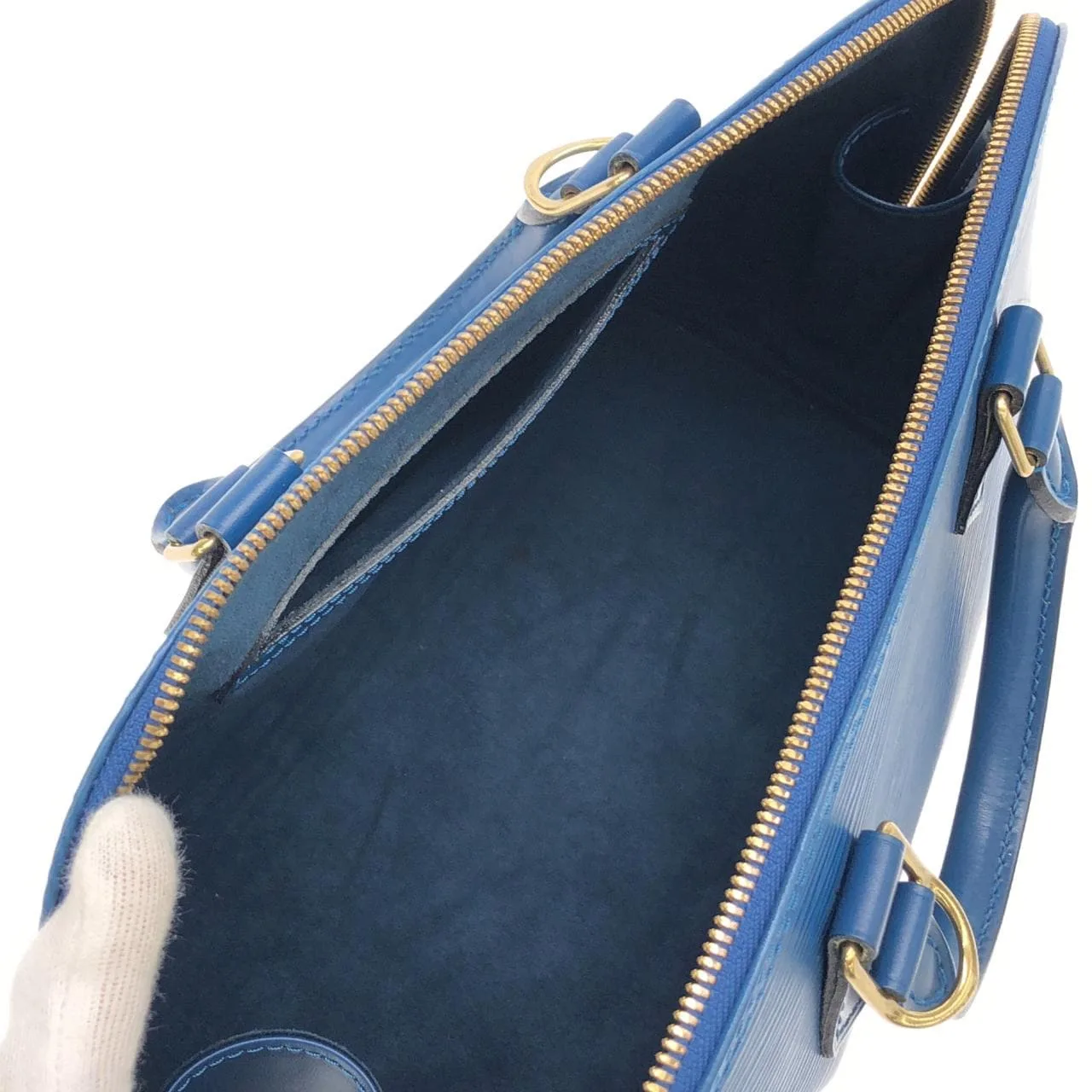LOUIS VUITTON Alma M52145 Handbag Epi Blue Epi Rank A - Thumbnail 8