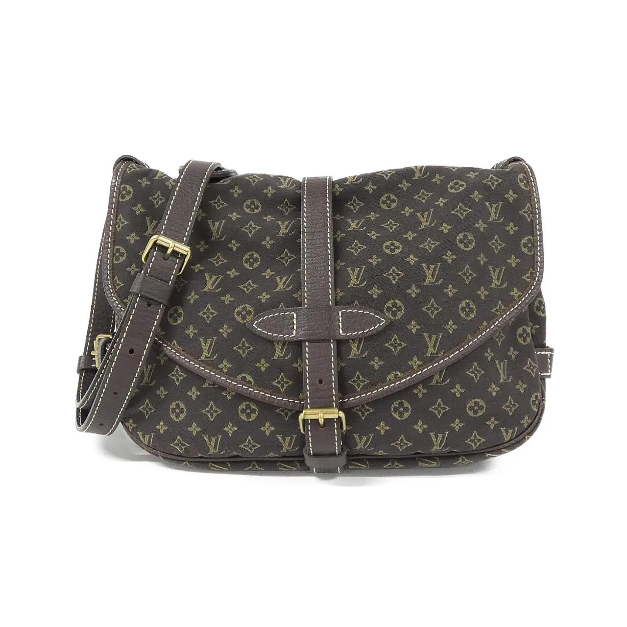 LOUIS VUITTON Saumur M95227 Shoulder Monogram Black