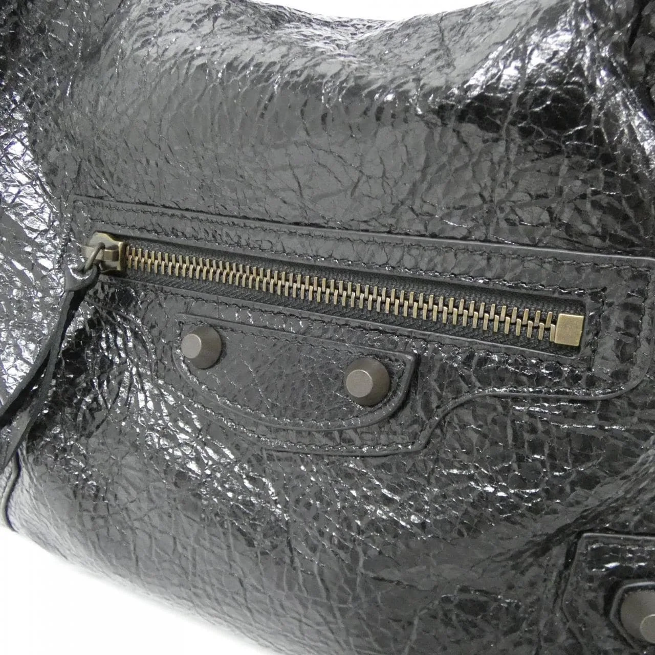 BALENCIAGA 852569 2ABEK Shoulder Lambskin 黑色 羊皮 新品 - 縮圖 4