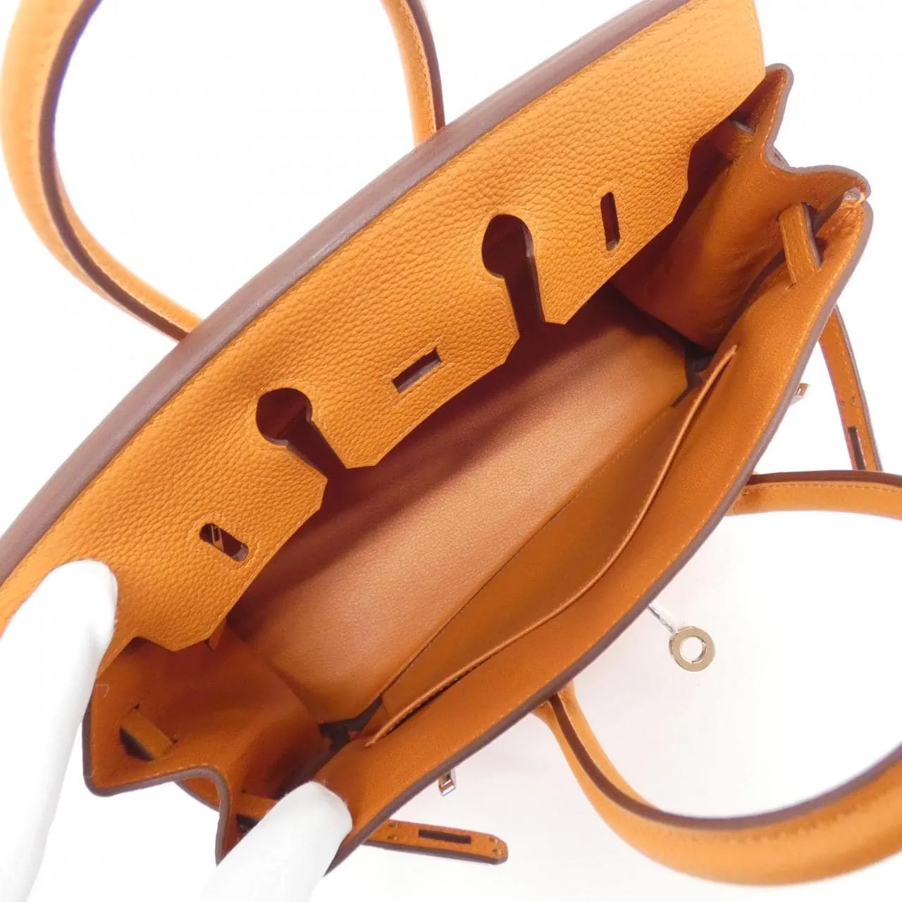 HERMES Birkin 041344CK Handbag Togo 橙色 Togo 牛皮 中古品A - 縮圖 8