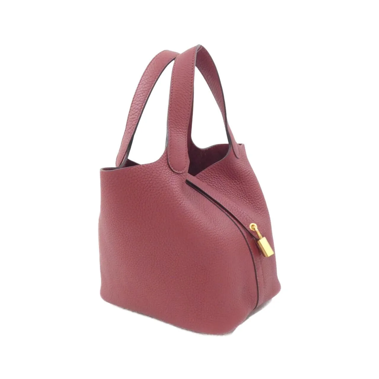 HERMES Picotin 056289CC Handbag Clemence Rouge