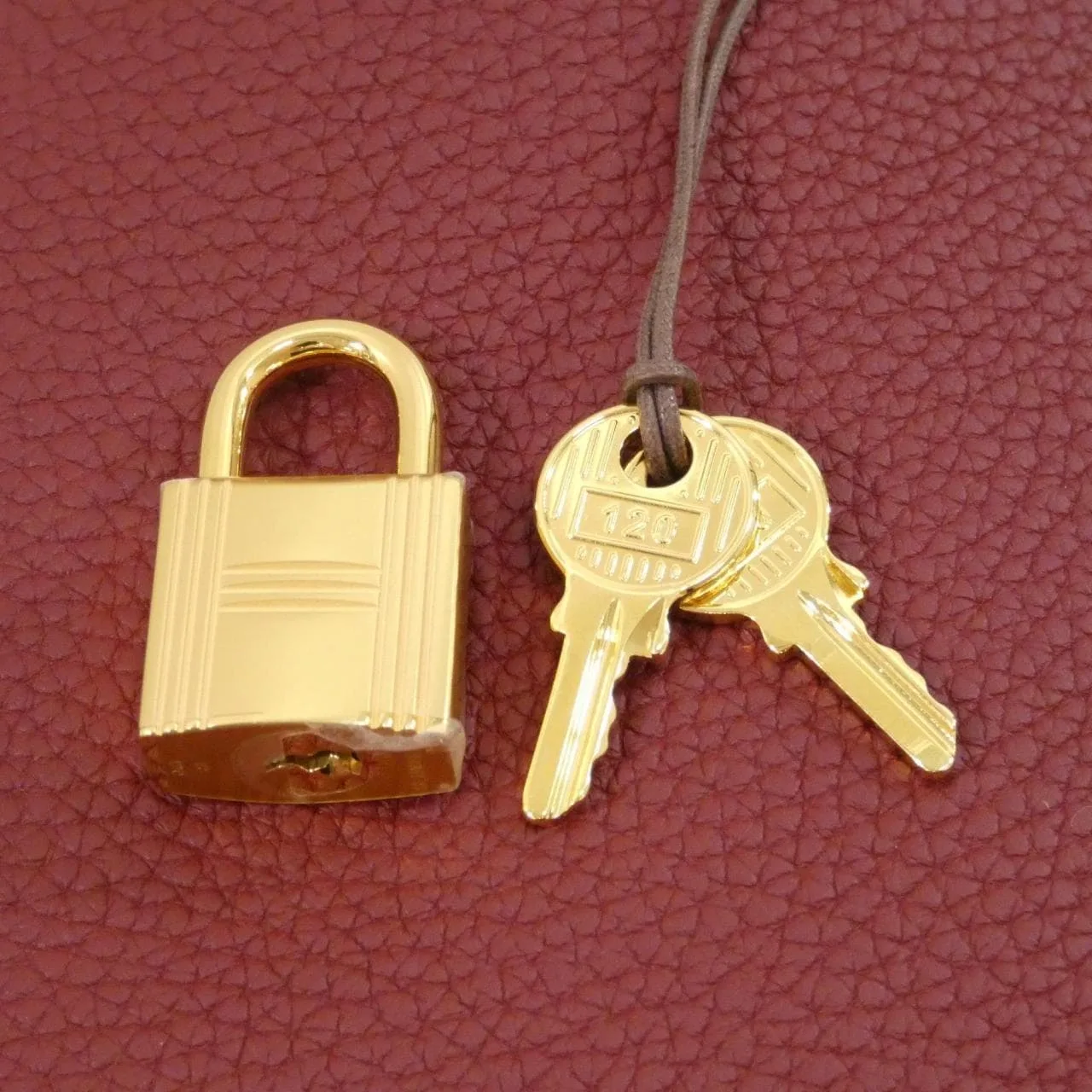 HERMES Picotin 056289CC Handbag Clemence Rouge Clemence Leather Rank A - Thumbnail 4