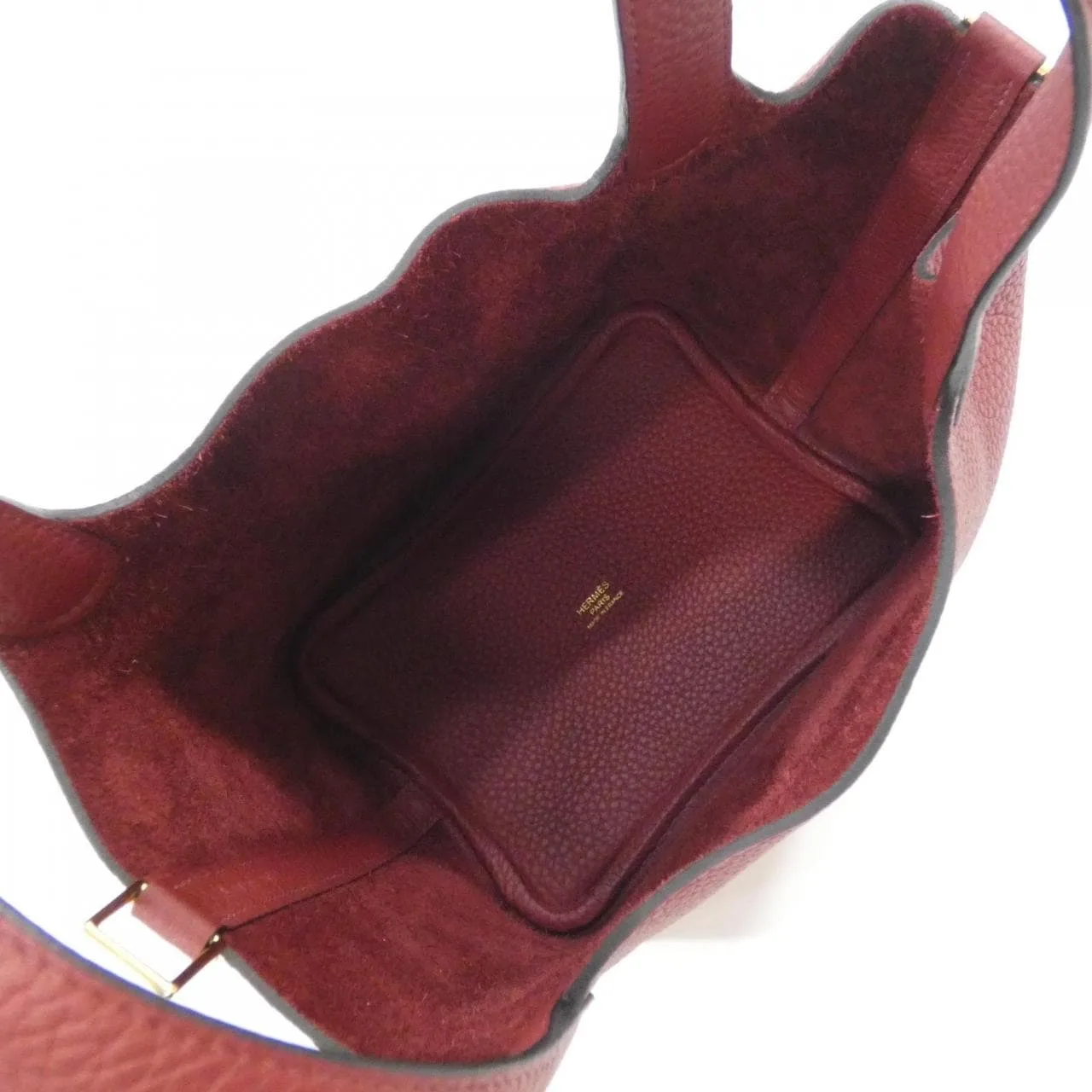 HERMES Picotin 056289CC Handbag Clemence Rouge Clemence Leather Rank A - Thumbnail 6