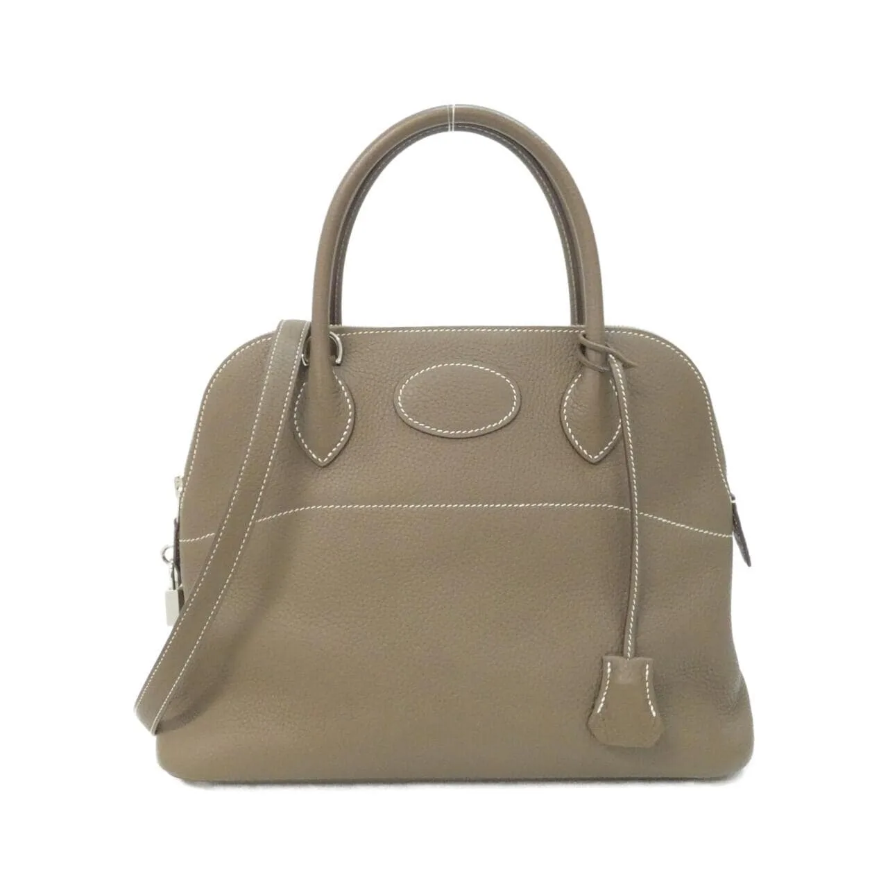 HERMES Bolide 073419CK Handbag Clemence Etoupe