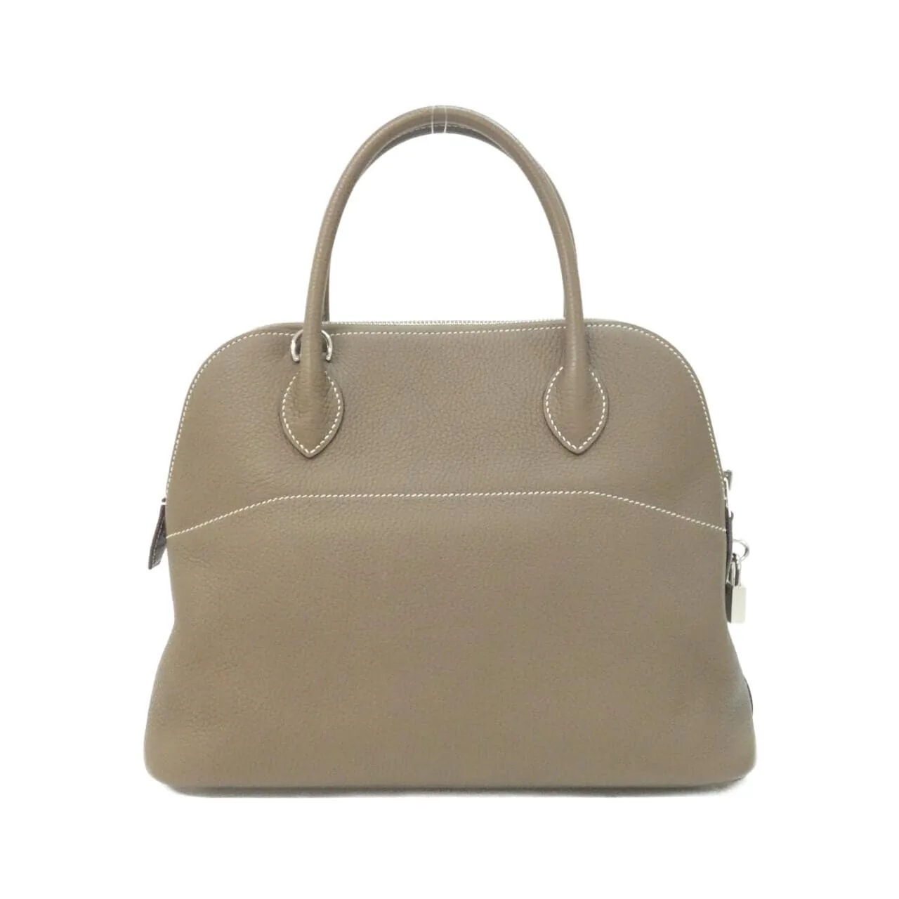 HERMES Bolide 073419CK Handbag Clemence Etoupe Clemence Leather Rank A - Thumbnail 2