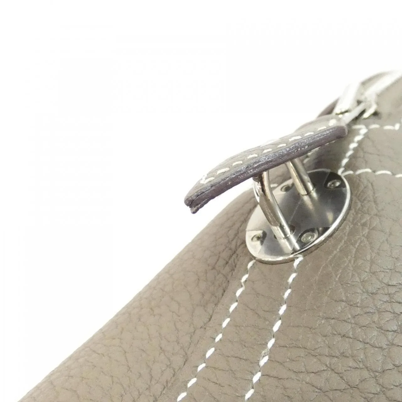 HERMES Bolide 073419CK Handbag Clemence Etoupe Clemence Leather Rank A - Thumbnail 5