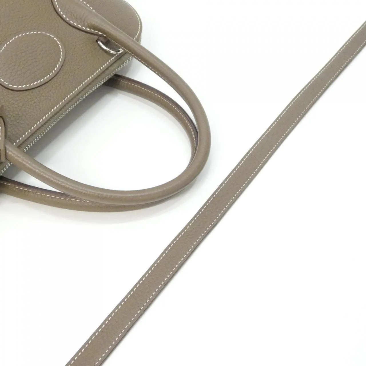 HERMES Bolide 073419CK Handbag Clemence Etoupe Clemence Leather Rank A - Thumbnail 8