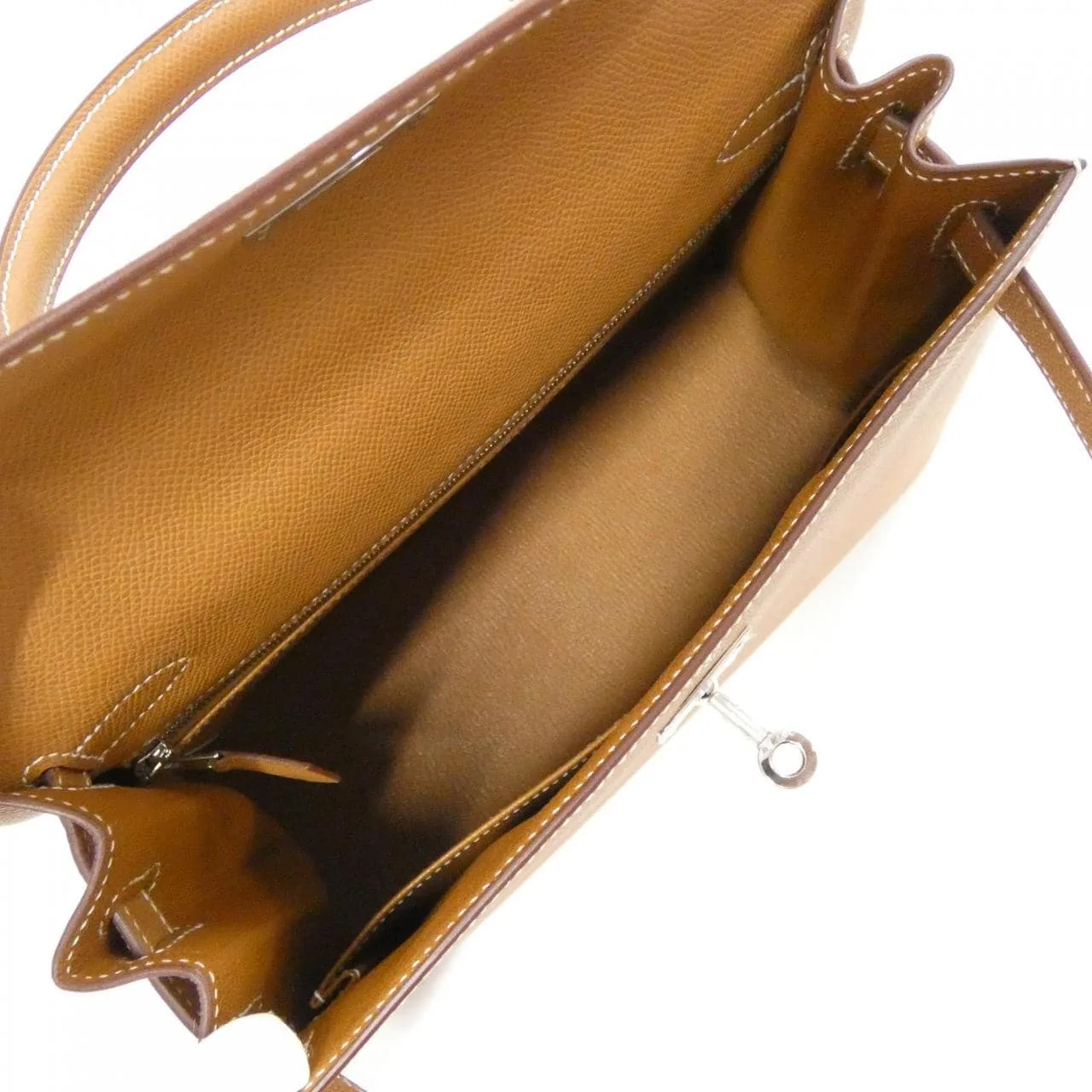 HERMES Kelly 042319CK Handbag Epsom Gold Epsom Leather Rank A - Thumbnail 6