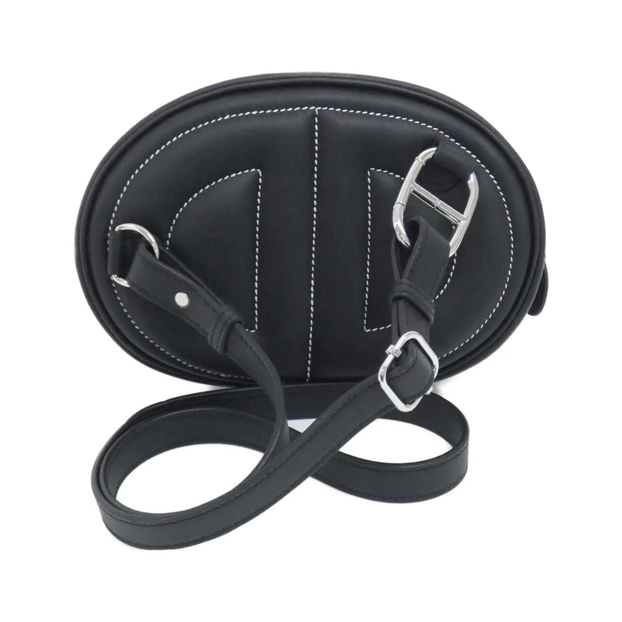 HERMES 080211CK Shoulder Swift Black Swift Leather Rank A - Thumbnail 2